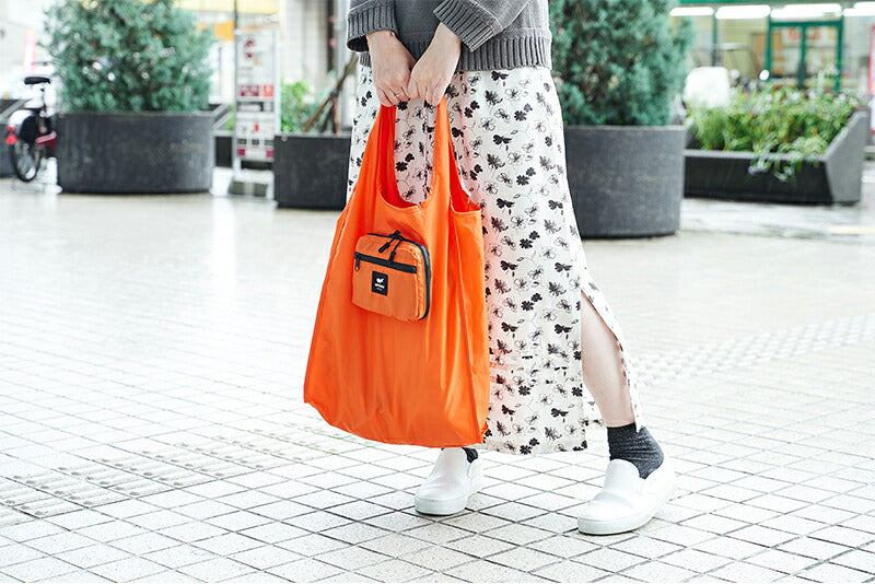 KABAG.ミニマル縦型KABAG.minimal2wayショルダーポーチ×エコバッグサコッシュバッグトートバッグバックかばんカバン鞄BAG旅行便利グッズ男女兼用レディースメンズあす楽折りたたみおしゃれグレーブルーオレンジブラックEL8437