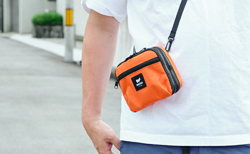 KABAG.ミニマル縦型KABAG.minimal2wayショルダーポーチ×エコバッグサコッシュバッグトートバッグバックかばんカバン鞄BAG旅行便利グッズ男女兼用レディースメンズあす楽折りたたみおしゃれグレーブルーオレンジブラックEL8437