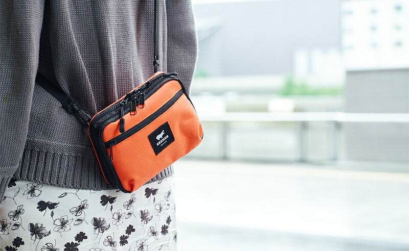 KABAG.ミニマル縦型KABAG.minimal2wayショルダーポーチ×エコバッグサコッシュバッグトートバッグバックかばんカバン鞄BAG旅行便利グッズ男女兼用レディースメンズあす楽折りたたみおしゃれグレーブルーオレンジブラックEL8437