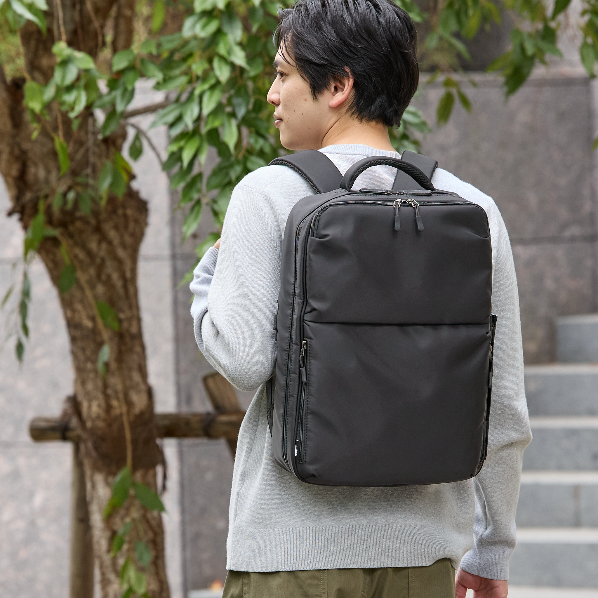 ADHDリュック KABAG for ADHD ツイル（ラージ） - 大容量で収納場所を可視化、忘れ物・探し物を減らす